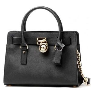 Michael Kors Hamilton Bag, Black Saffiano Leather